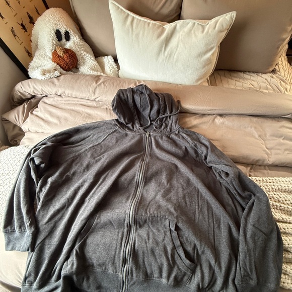 Paramore Dark Gray Hoodie with Floral Stripe Design Torrid - Picture 3 of 3